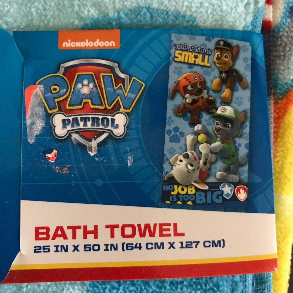 NWT - Nickelodeon Paw Patrol Rescue Crew Bath Towel 25